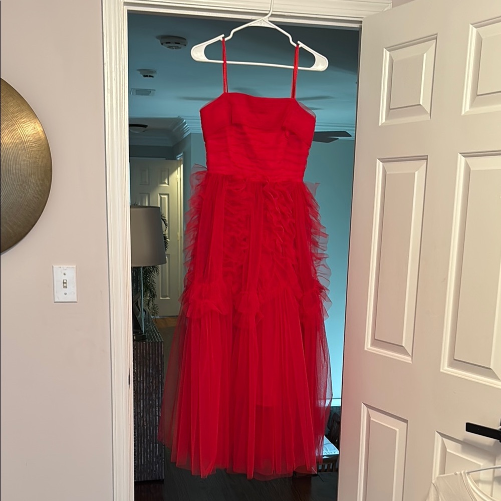 BCBGMaxAzria Vibrant Red Formal Kids Dress